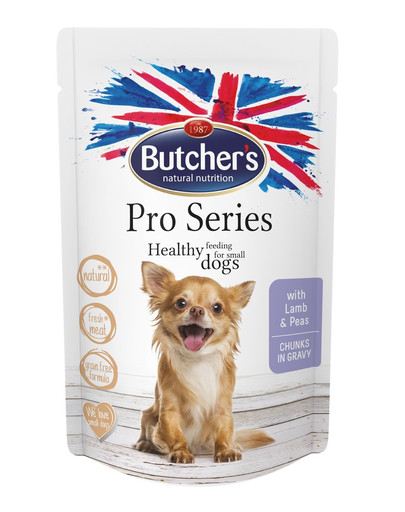 BUTCHER'S ProSeries Dog con pezzi di agnello e piselli in salsa 100 g