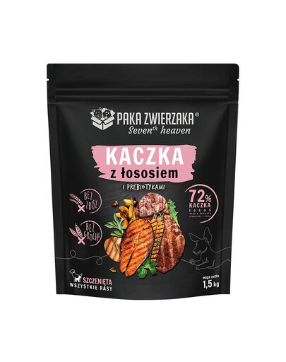 PAKA ZWIERZAKA Karma Kaczka łosoś szczenięta 1,5kg