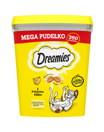 DREAMIES Mega Box Friandises pour chats avec un délicieux fromage 350 g