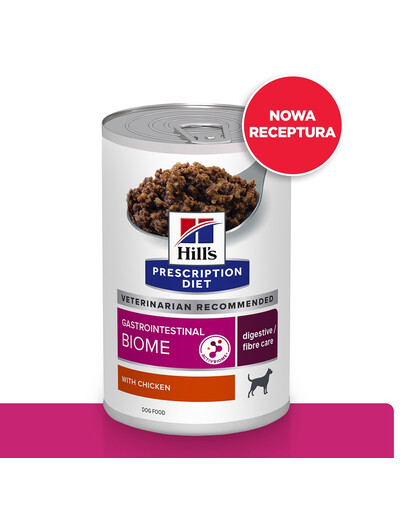 HILL'S Prescription Diet Gastrointestinal Biome 12x370g mokra karma dla psów s kurzcziakem
