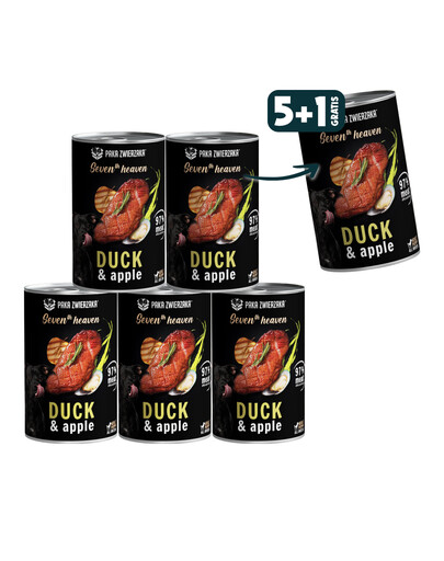 PAKA ZWIERZAKA Seventh Heaven Kaczka z jabłkiem 6 x 400 g