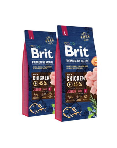 BRIT Premium By Nature Chicken Junior Large L 30kg (2 x 15kg)