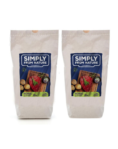 SIMPLY FROM NATURE Wypiekana w piecu karma z koniną i łososiem 2x1,2 kg