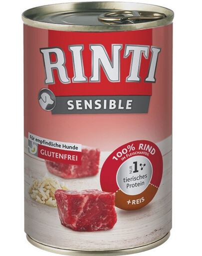 RINTI Sensible Wołowina z ryżem 400 g + 1 GRATIS