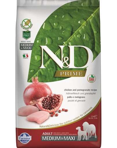 FARMINA N&D Prime Adult Medium & Maxi Chicken & Pomegranate 12 kg