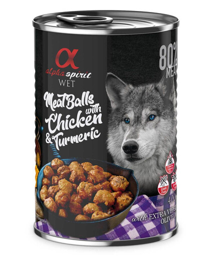 ALPHA SPIRIT Polpette con pollo e curcuma 400 g