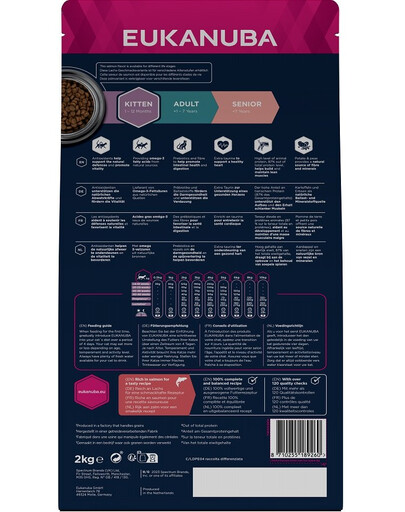 EUKANUBA Grain Free Kitten Salmone 2 kg per gattini in crescita