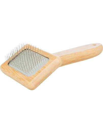 TRIXIE Brosse douce, bambou/métal, 7x16 cm