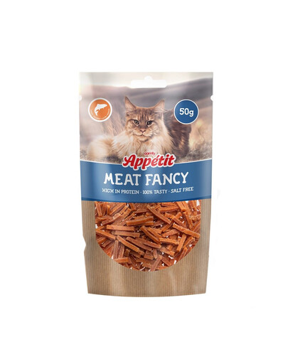 COMFY Appetit Maet Fancy Paski Łososia 50 g wysokobiałkowy przysmak dla kotów