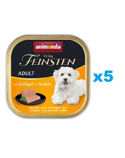 ANIMONDA Vom Feinsten mix con pollame e pasta 5 x 150g