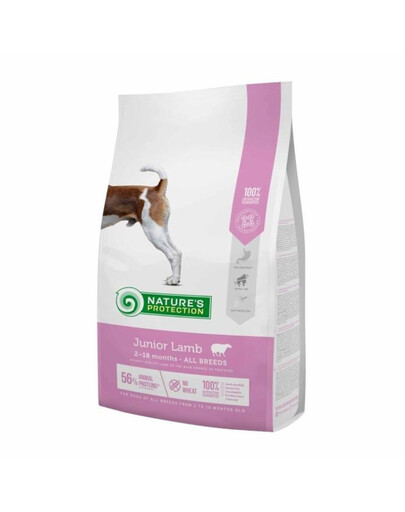 NATURES PROTECTION Junior Lamb All Breed Dog 2kg con agnello per cuccioli di tutte le razze