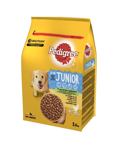 PEDIGREE Junior 3x2,6 kg con pollo e riso cibo secco per cuccioli