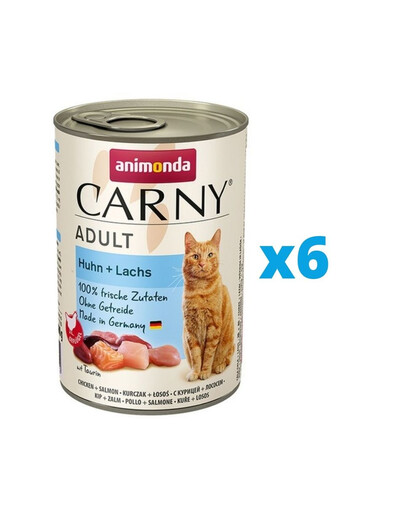 ANIMONDA Carny Adult zestaw kurczak i łosoś 6 x 400 g
