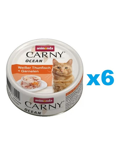 ANIMONDA Carny ocean biały tuńczyk i krewetki 6 x 80g