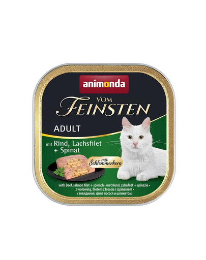 ANIMONDA Vom Feinsten Pate manzo, Salmone con spinaci 100g