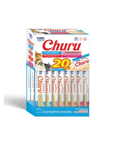 INABA Churu Varieties Tuna&Seafood 20x14g tonno e frutti di mare per gatti