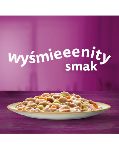 WHISKAS Adult 52x85g Variazioni cremose di cibo umido per gatti adulti in salsa con: pollo e verdure, agnello e tacchino