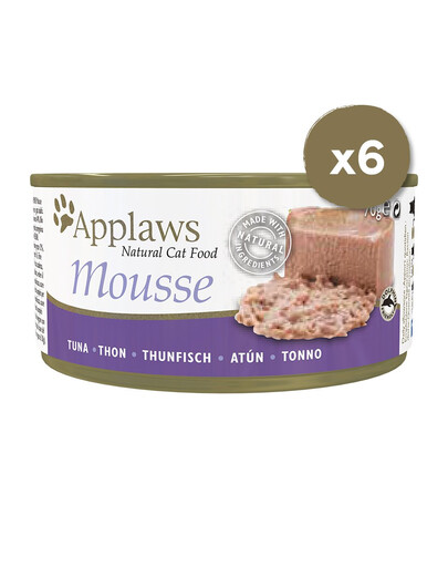 APPLAWS Cat Mousse Tin Cibo umido per gatti con tonno 6 x 70 g