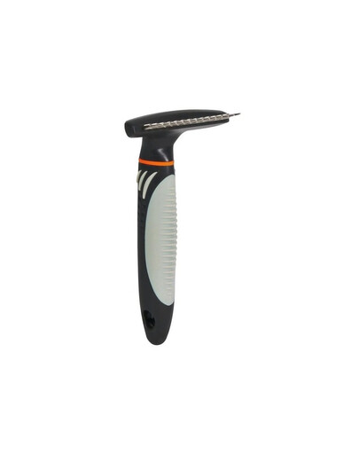 TRIXIE Peigne en métal à dents rondes pour chiens à poils longs 7 × 14 cm