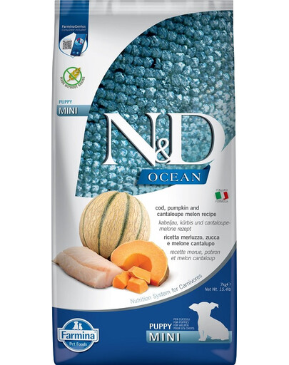 FARMINA N&D Ocean Puppy Mini Cod, Pumpkin and Cantaloupe 7 kg
