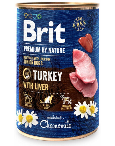 BRIT Premium by Nature Junior Turkey and liver 400g tacchino e fegato per cuccioli