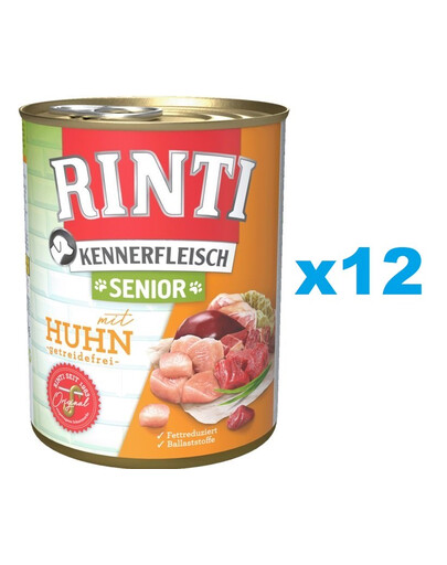 RINTI Kennerfleish Senior Chicken 12 x 800 g z kurczakiem dla starszych psów