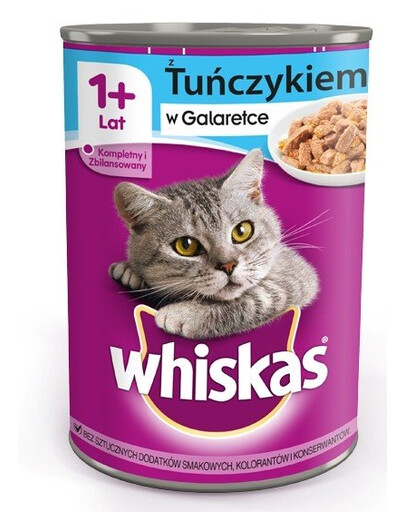 WHISKAS Cibo umido con tonno in gelatina 400g