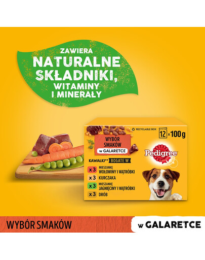 PEDIGREE Pedigree Adult Cibo umido per cani adulti in busta da 48x100g