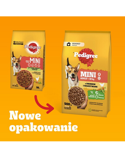 PEDIGREE Adult MINI 6 x 2kg con pollame e verdure alimento secco completo per cani adulti di piccola taglia