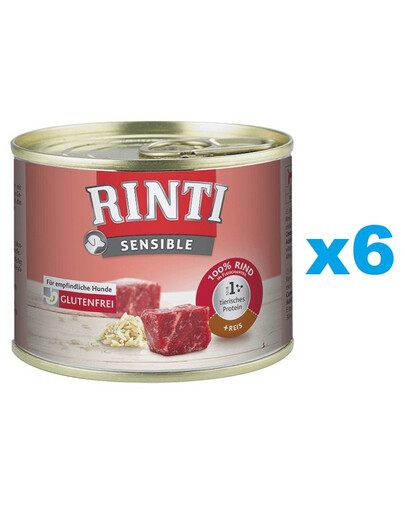 RINTI Sensible manzo e riso 6 x 185g