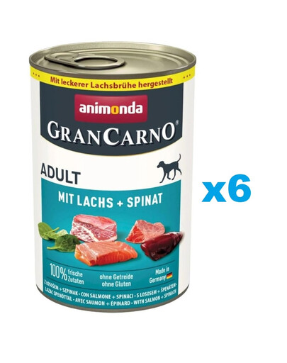 ANIMONDA GranCarno Adult łosoś i szpinak 6x400g