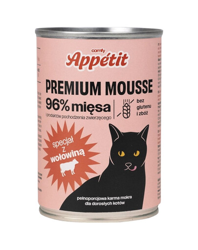 COMFY APPETIT PREMIUM Mousse z wołowiną dla kota 400 g