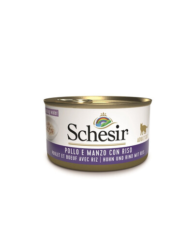 SCHESIR Filetti di pollo e manzo in salsa propria con riso 85g