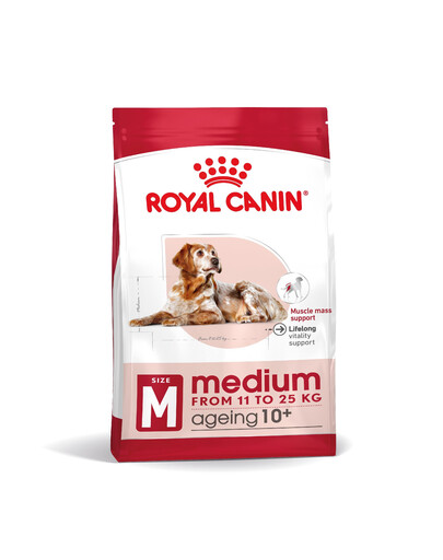 ROYAL CANIN Medium Ageing 10+ 3 kg croquettes pour chiens adultes de plus de 10 ans, races moyennes
