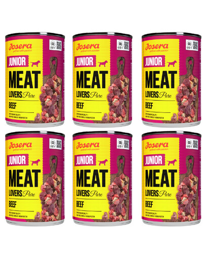 JOSERA Meat Lovers Junior Pure Wołowina dla szczeniąt 6x400g