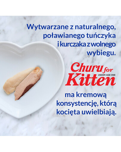 INABA Kitten Tuna 4x14 g przysmak z tuńczykiem dla kociąt