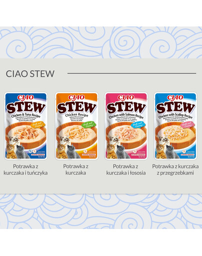 CIAO Stew Potrawka z kurczaka i łososia 40g