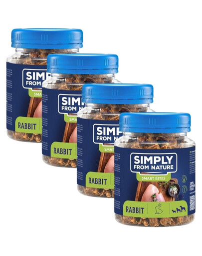 SIMPLY FROM NATURE Smart Bites Trenerki z królika dla psów 4x130 g