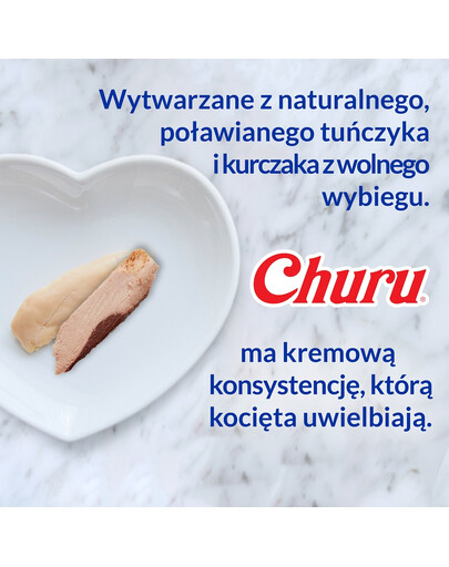 INABA Churu Hairball Tuna 4x14 g przysmak odkłaczający z tuńczykiem