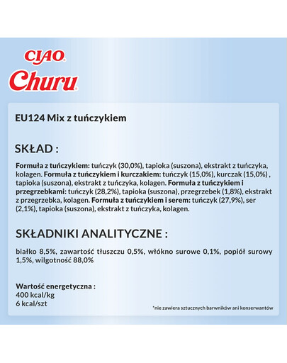 INABA Churu Variety Tuna tuńczyk dla kotów multibox 20x14 g (280 g)