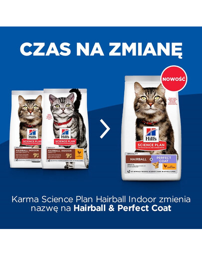 HILL'S Science Plan Hairball & Perfect Coat 7kg karma z kurczakiem dla dorosłych kotów