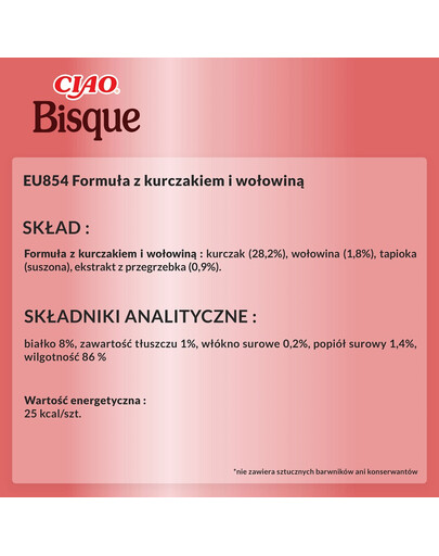 INABA CIAO Bisque Zupa krem z kurczaka i wołowiny 40g