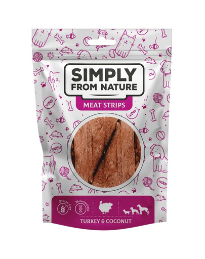 Meat Strips Mięsne paski z indykiem i kokosem dla psów 80 g