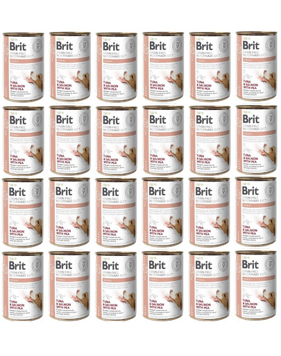 BRIT Veterinary Diet Renal Tuna&Salmon&Pea karma na nerki dla psa 24x400 g