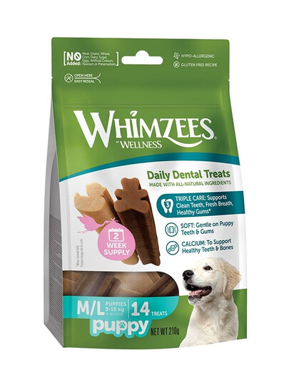 Gryzaki dentystyczne Puppy M/L dla szczeniąt 14 szt