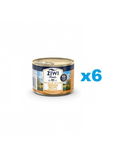 ZIWIPEAK Cat Pâtée pour chat au poulet 6x185 g