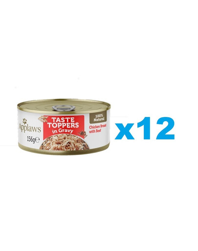 APPLAWS Taste Toppers Pierś z kurczaka z wołowiną w galaretce 6x156 g