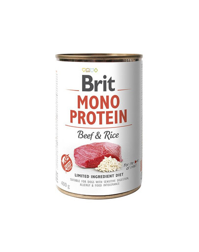 BRIT Mono Protein Beef & Rice pâtée monoprotéique viande de bœuf et riz 12x400 g