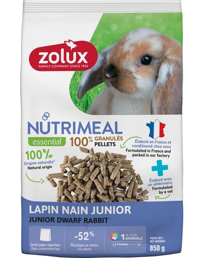 NUTRIMEAL 4 Karma granulat dla królika miniaturki junior 850 g