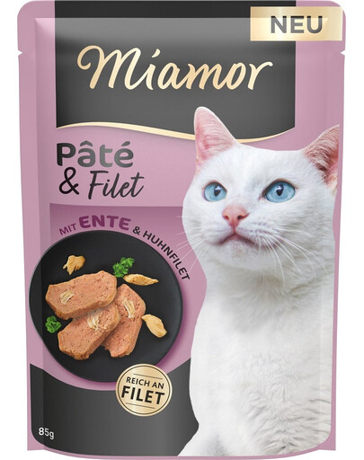 MIAMOR Pâté et filet avec morceaux de canard 85 g
